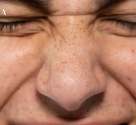 ageing marks on face