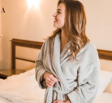 fleece dressing gown womens