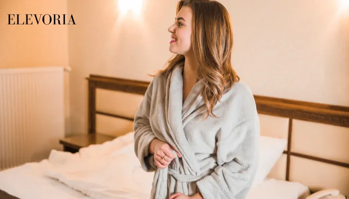 fleece dressing gown womens