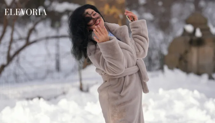 womens fluffy dressing gown